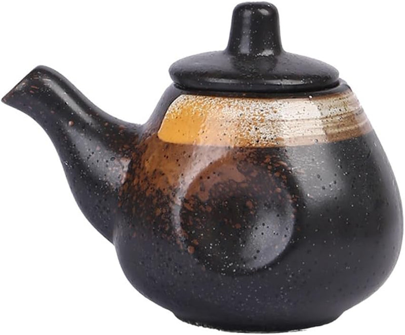 MIYUNO 醤油差し 陶器 醤油 陶器製 しょうゆ差し 和風 ソース 調味料入れ おしゃれ ドレッシング ボトル 調味料ポット 和食器 料理 酢 油入れ オイル容器 料理用 サラダ 高温耐性 漏れ防止 200ml 食卓用 刺身 ラーメン プレゼント カラー7