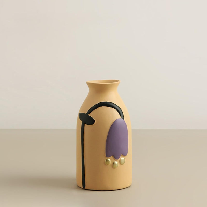 フラワーベース 花瓶 陶器 小さい flower vase 割れない 一輪挿し インテリア 花器 シンプル おしゃれ 生け花 造花 ドライフラワー 北欧 飾り インテリア飾り ins ギフト プレゼント 高さ14.5cm HP05
