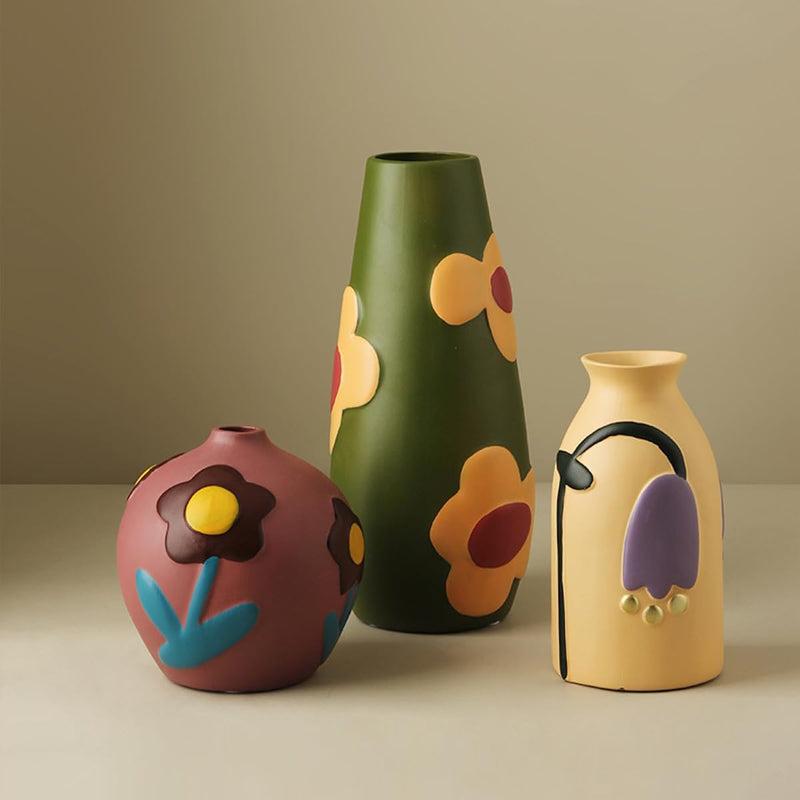 フラワーベース 花瓶 陶器 小さい flower vase 割れない 一輪挿し インテリア 花器 シンプル おしゃれ 生け花 造花 ドライフラワー 北欧 飾り インテリア飾り ins ギフト プレゼント 高さ14.5cm HP05