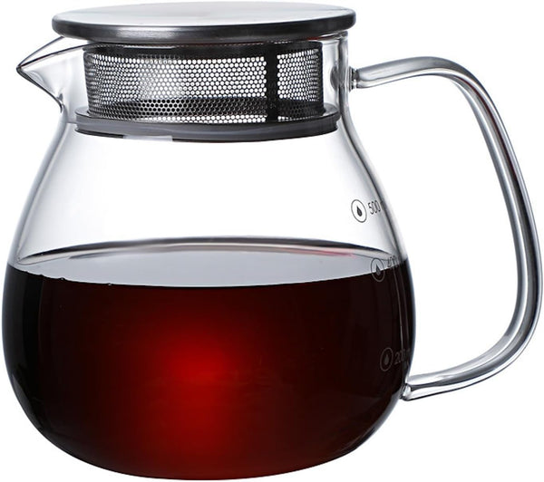 コーヒードリッパー ハンドドリップセット コーヒーサーバー 割れない 高ホウ素シリカガラス材料 耐熱ガラス 直火対応 耐寒性 透明 電子レンジ·食洗機対応 目盛り付き コーヒー用品 使いやすい 洗いやすい 多用途 家用 喫茶店 1~4杯用 500ml