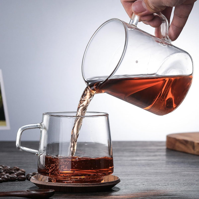 コーヒードリッパー ハンドドリップセット コーヒーサーバー 割れない 高ホウ素シリカガラス材料 耐熱ガラス 直火対応 耐寒性 透明 電子レンジ·食洗機対応 コーヒー用品 使いやすい 洗いやすい 多用途 家用 喫茶店 透明 1~2杯用 400ml