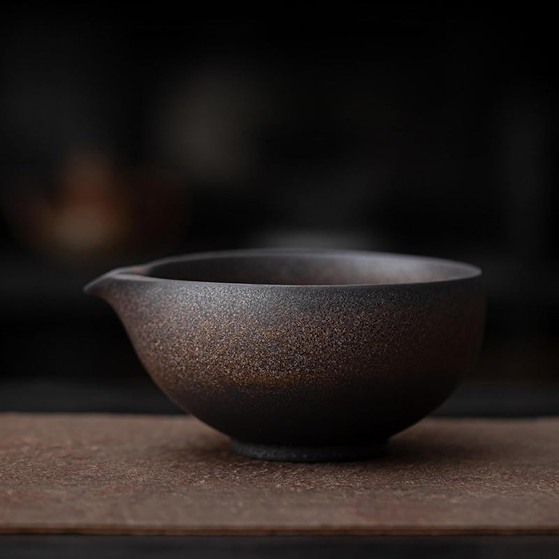 MIYUNO 抹茶セット 茶道具 初心者 自宅用 お点前セット 4点セット 陶器 抹茶茶碗 茶杓 茶筅 茶せん 百本立 茶筅立て くせ直し お手入れも簡単 母の日 父の日 誕生日 贈り物 おしゃれ ブラック 330ml