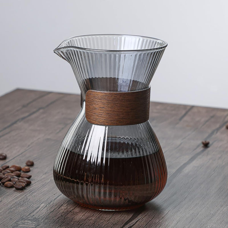 コーヒーサーバー 割れない ドリップコーヒーサーバー 大容量 コーヒードリッパー 耐熱ガラス 400ml 高ホウ素シリカガラス材料 ペーパーコーヒーフィルター不要 器具 コーヒーサーバーセット ハンドドリップ コーヒーカラフェ コーヒーサーバー 喫茶店 おしゃれ