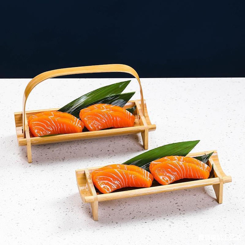 寿司皿 寿司下駄 寿司盛台 ランチプレート 食器 寿司 刺身盛台 和食 寿司プレート 盛器 刺身やお寿司の盛り付けに sushi 刺身盛り合わせ 業務用 飲食店 日本料理 高級料亭 宴会用 家庭用 竹木製 半分の竹