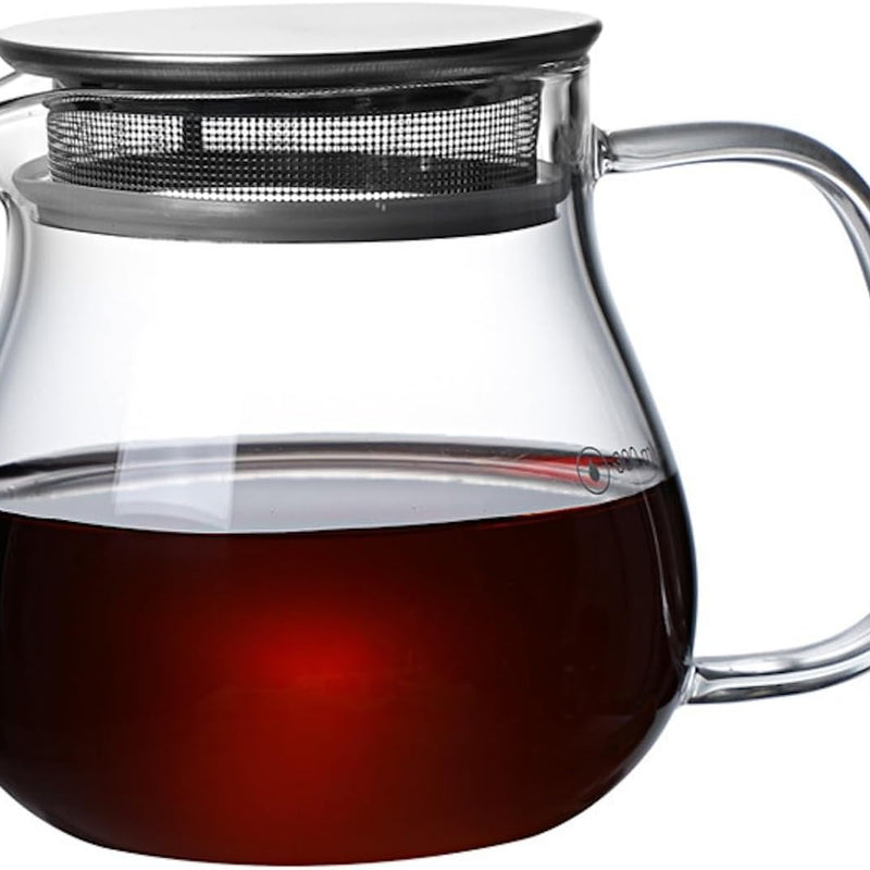 コーヒードリッパー ハンドドリップセット コーヒーサーバー 割れない 高ホウ素シリカガラス材料 耐熱ガラス 直火対応 耐寒性 透明 電子レンジ·食洗機対応 目盛り付き コーヒー用品 使いやすい 洗いやすい 多用途 家用 喫茶店 1~4杯用 500ml