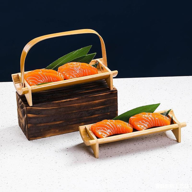 寿司皿 寿司下駄 寿司盛台 ランチプレート 食器 寿司 刺身盛台 和食 寿司プレート 盛器 刺身やお寿司の盛り付けに sushi 刺身盛り合わせ 業務用 飲食店 日本料理 高級料亭 宴会用 家庭用 竹木製 半分の竹