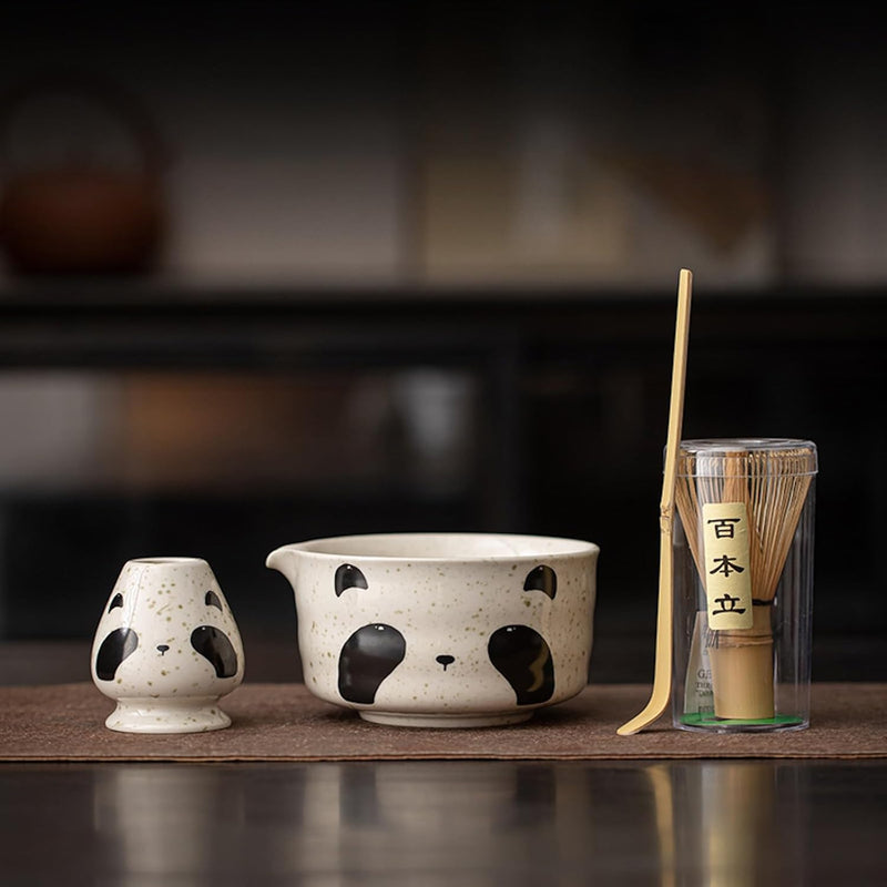 MIYUNO 抹茶茶碗 茶道具 抹茶セット お点前セット セット 道具 初心者 自宅用 matcha set 茶道 茶器 抹茶スターター おうち時間グッズ お手入れも簡単 持ち運び アウトドア 母の日 父の日 誕生日 贈り物 人気 おしゃれ かわいい 猫柄 500ml CJ101