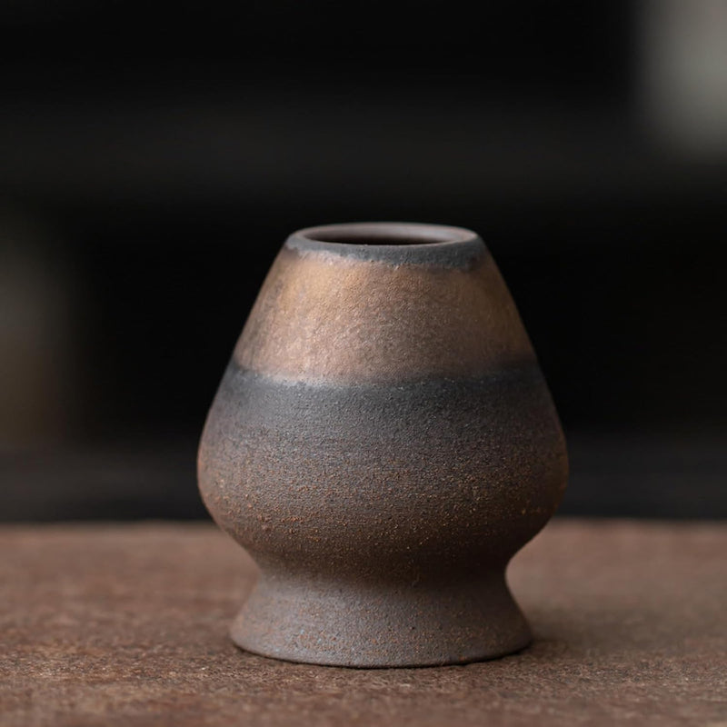 抹茶セット 茶道具 初心者 自宅用 お点前セット 4点セット 陶器 抹茶茶碗 茶杓 茶筅 茶せん 百本立 茶筅立て くせ直し お手入れも簡単 母の日 父の日 誕生日 贈り物 侘寂 レトロ 鎏金 450ml
