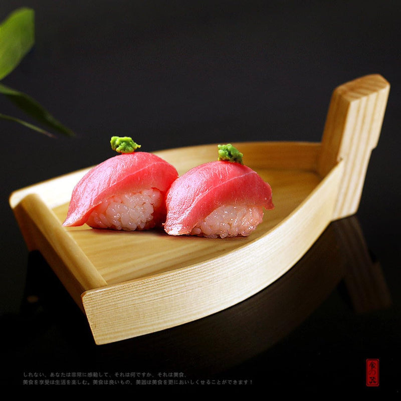 寿司ボート 舟盛り器 寿司船 寿司 寿司盛台 刺身盛台 和食 舟盛り 盛器 刺身やお寿司の盛り付けに 和風 sushi 刺身盛り合わせ 豪華 業務用 飲食店 日本料理 高級料亭 宴会用 家庭用 パイン材製 19cm