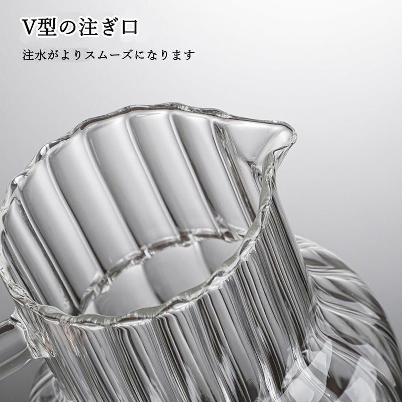 コーヒーサーバー ドリッパー コーヒードリッパー 耐熱ガラス 700ml 1000ml ポットの蓋付き 2~10人用 器具 コーヒーサーバーセット ハンドドリップ コーヒーカラフェ コーヒーサーバー 喫茶店 おしゃれ