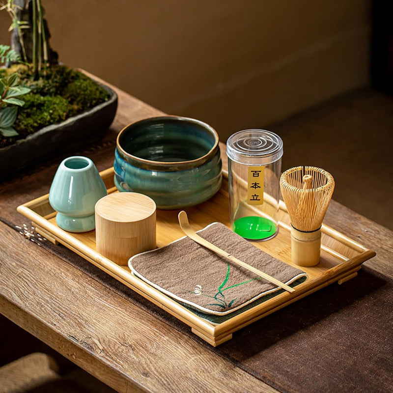 MIYUNO 抹茶セット 初心者 3点セット お点前セット 陶磁器茶碗 茶杓 茶せん 百本立 茶道具 抹茶 茶道 セット お手入れも簡単 母の日 父の日 誕生日 贈り物 400ml