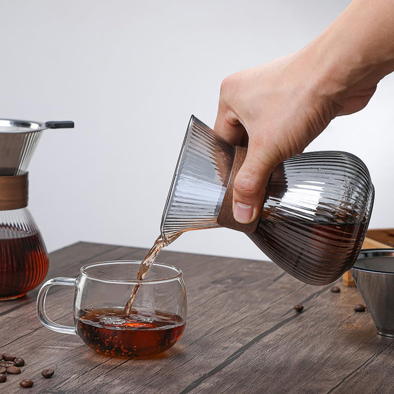 コーヒーサーバー 割れない ドリップコーヒーサーバー 大容量 コーヒードリッパー 耐熱ガラス 400ml 高ホウ素シリカガラス材料 ペーパーコーヒーフィルター不要 器具 コーヒーサーバーセット ハンドドリップ コーヒーカラフェ コーヒーサーバー 喫茶店 おしゃれ