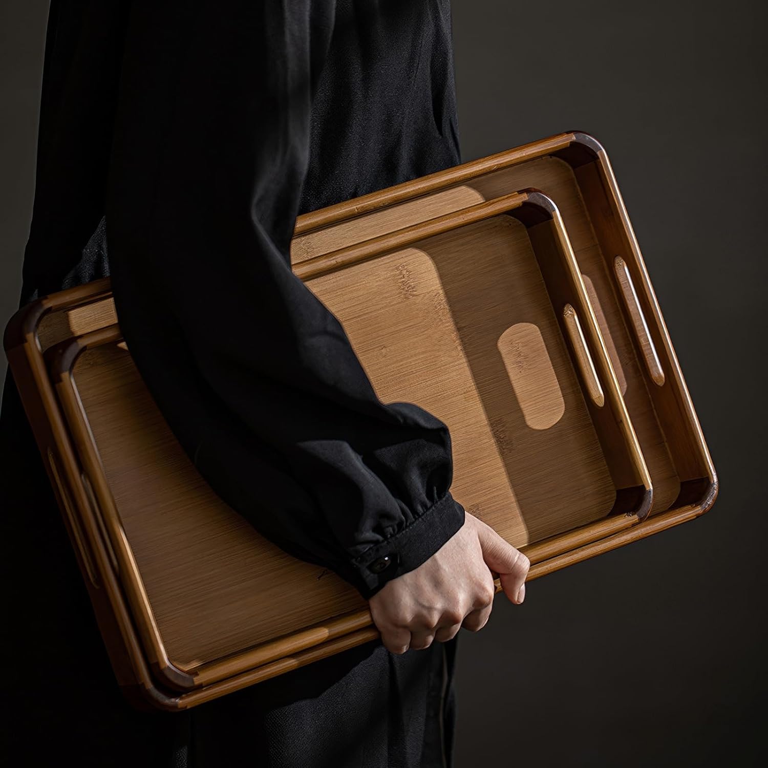 ティージャーニー　雪輪　盆　プレート 約30cm以上 ティージャーニー 雪輪 盆 プレート 約30cm以上 職人オリジナル】木製