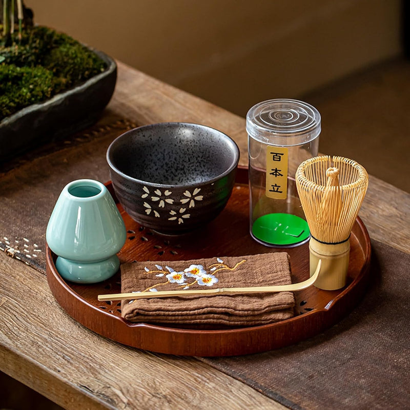 MIYUNO 抹茶セット 初心者 3点セット お点前セット 陶磁器茶碗 茶杓 茶せん 百本立 茶道具 抹茶 茶道 セット お手入れも簡単 母の日 父の日 誕生日 贈り物 400ml