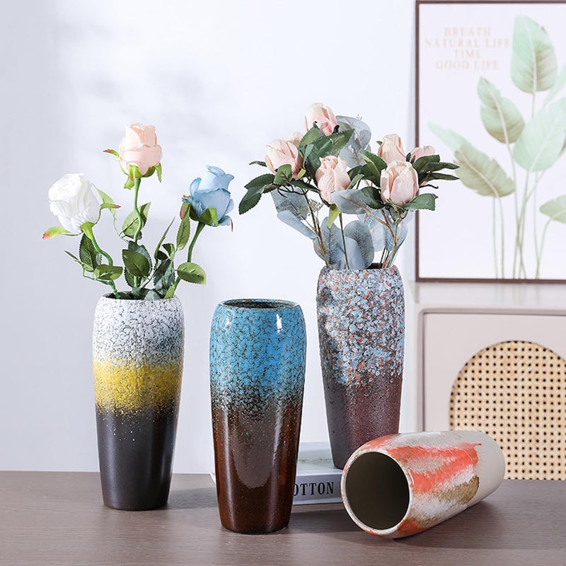 フラワーベース 花瓶 陶器 大きい flower vase 割れない 一輪挿し インテリア 花器 シンプル おしゃれ 生け花 造花 ドライフラワー 北欧 飾り インテリア飾り ins ギフト プレゼント 高さ24.5cm HP03