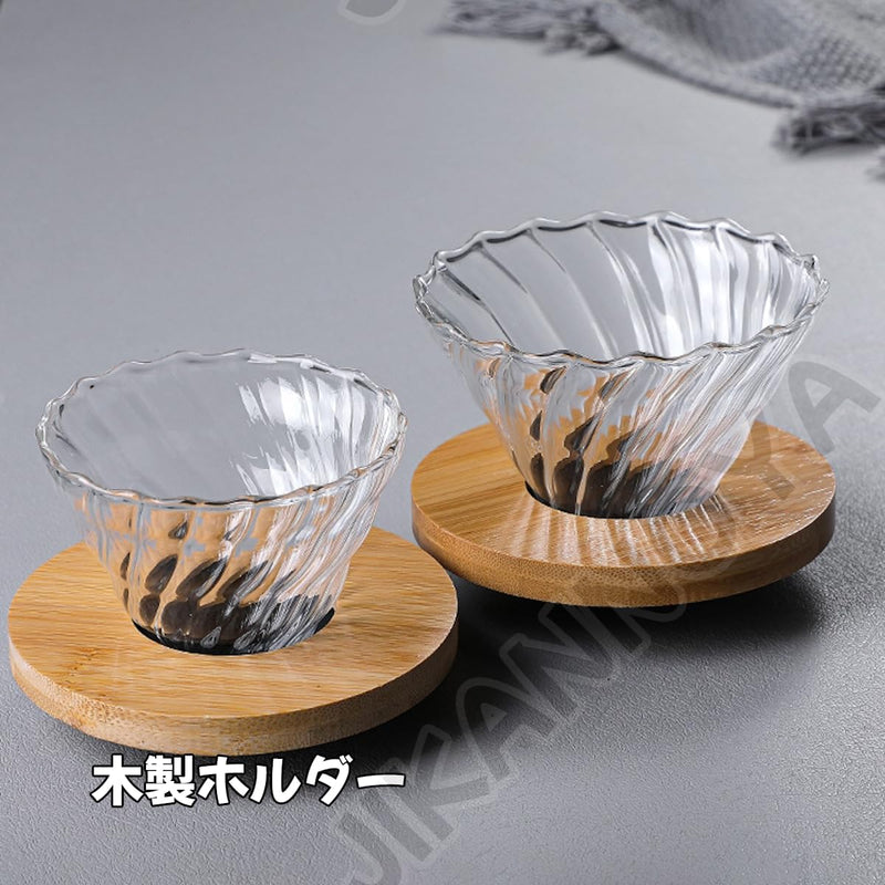 コーヒードリッパー ハンドドリップセット コーヒーサーバー 割れない 高ホウ素シリカガラス材料 耐熱ガラス 直火対応 耐寒性 透明 電子レンジ·食洗機対応 目盛り付き コーヒー用品 使いやすい 洗いやすい 多用途 家用 喫茶店 1~4杯用 500ml